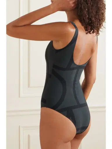 TOTEME Monogram Printed Recycled Swimsuit | Thumbnail 3