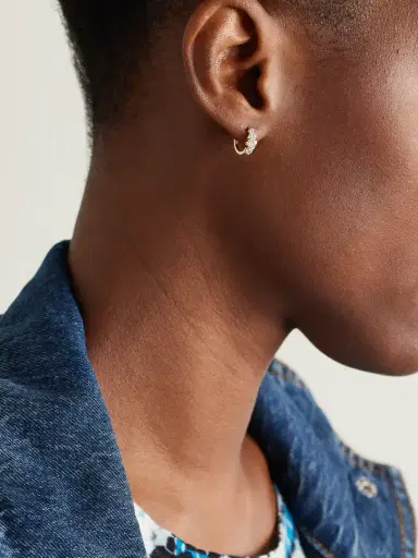 Sydney Evan 14-karat Gold Diamond Hoop Earrings | Thumbnail 2 Sydney Evan 14-karat Gold Diamond Hoop Earrings | Thumbnail 2