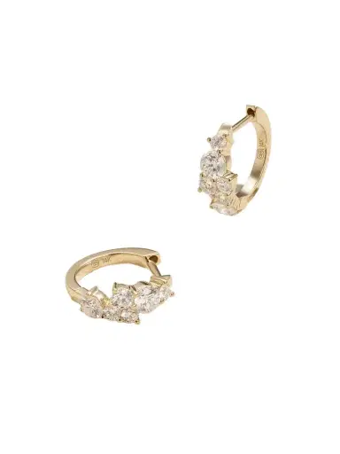 Sydney Evan 14-karat Gold Diamond Hoop Earrings | Thumbnail 1 Sydney Evan 14-karat Gold Diamond Hoop Earrings | Thumbnail 1