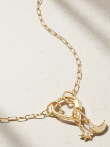 Marla Aaron 18-karat Gold Diamond Necklace | Thumbnail 1 Marla Aaron 18-karat Gold Diamond Necklace | Thumbnail 1