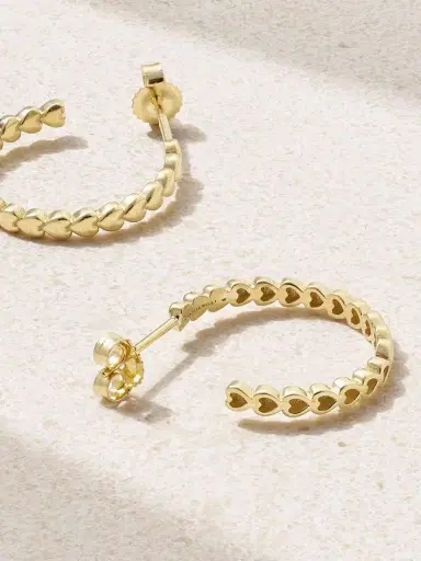 Jennifer Meyer Small Heart 18-karat Gold Hoop Earrings | Thumbnail 3 Jennifer Meyer Small Heart 18-karat Gold Hoop Earrings | Thumbnail 3