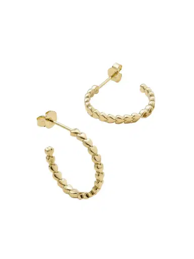 Jennifer Meyer Small Heart 18-karat Gold Hoop Earrings | Thumbnail 1 Jennifer Meyer Small Heart 18-karat Gold Hoop Earrings | Thumbnail 1