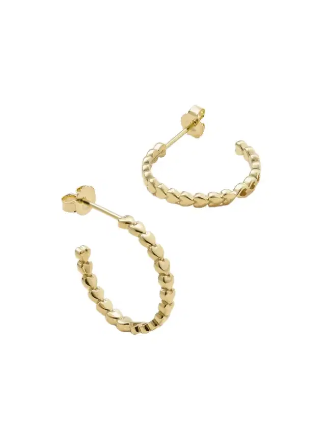 Jennifer Meyer Small Heart 18-karat Gold Hoop Earrings