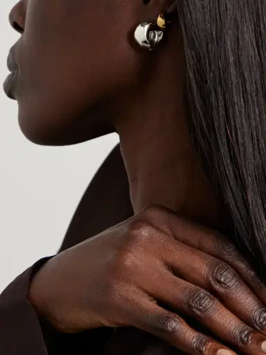 AGMES Celia Small Recycled Silver Hoop Earrings | Thumbnail 5 AGMES Celia Small Recycled Silver Hoop Earrings | Thumbnail 5