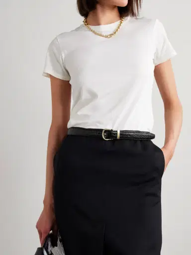Nili Lotan Louise Croc-effect Leather Belt | Thumbnail 2