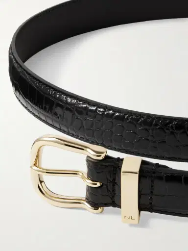 Nili Lotan Louise Croc-effect Leather Belt | Thumbnail 3