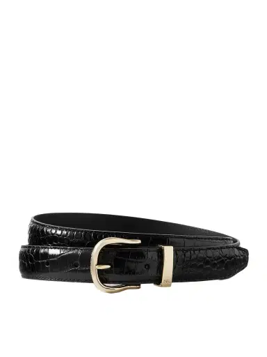 Nili Lotan Louise Croc-effect Leather Belt | Thumbnail 1