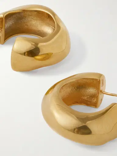 AGMES Celia Medium Gold-plated Hoop Earrings | Thumbnail 4