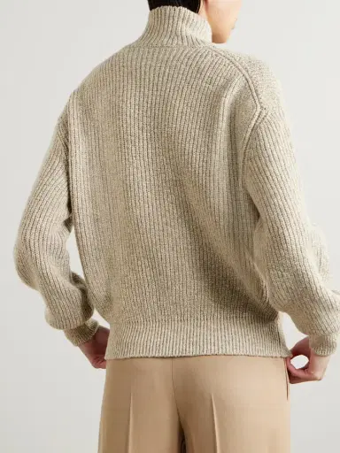 Loro Piana Ribbed Cashmere Turtleneck Sweater | Thumbnail 4 Loro Piana Ribbed Cashmere Turtleneck Sweater | Thumbnail 4