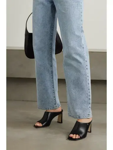 Jimmy Choo Kinley 75 Logo-embellished Leather Mules | Thumbnail 2