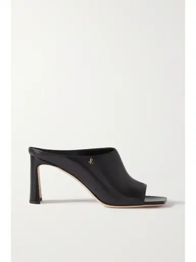 Jimmy Choo Kinley 75 Logo-embellished Leather Mules | Thumbnail 1