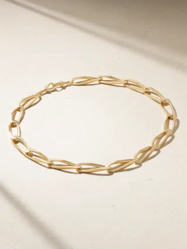 Gourmette 18-karat Gold Diamond Necklace