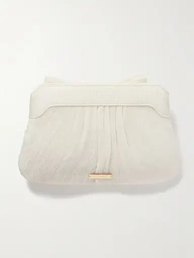 Loeffler Randall Rayne Bow-embellished Plissé-organza Clutch | Thumbnail 3