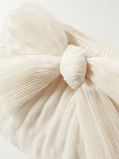Loeffler Randall Rayne Bow-embellished Plissé-organza Clutch | Thumbnail 4