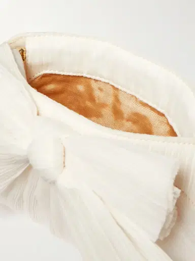 Loeffler Randall Rayne Bow-embellished Plissé-organza Clutch | Thumbnail 5