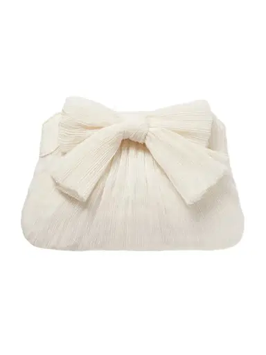 Loeffler Randall Rayne Bow-embellished Plissé-organza Clutch | Thumbnail 1
