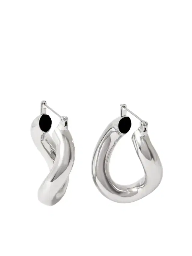 Anima Platinum-plated Recycled Hoop Earrings