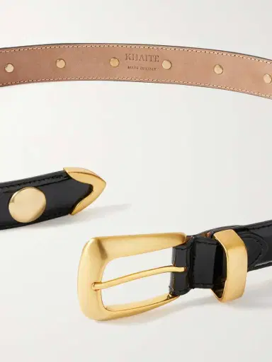 Khaite Benny Studded Patent-leather Belt | Thumbnail 3