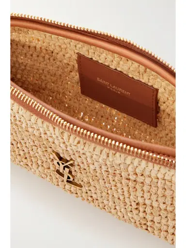 Saint Laurent Gaby Mini Leather-trimmed Raffia Shoulder Bag | Thumbnail 5 Saint Laurent Gaby Mini Leather-trimmed Raffia Shoulder Bag | Thumbnail 5