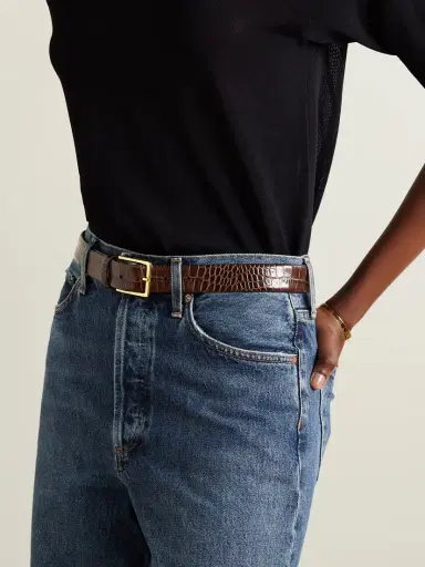 Anderson's Croc-effect Leather Belt | Thumbnail 2 Anderson's Croc-effect Leather Belt | Thumbnail 2