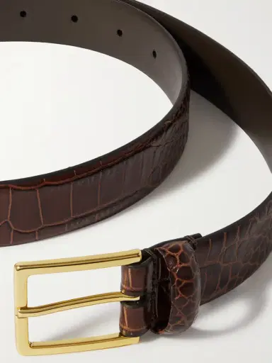 Anderson's Croc-effect Leather Belt | Thumbnail 3 Anderson's Croc-effect Leather Belt | Thumbnail 3