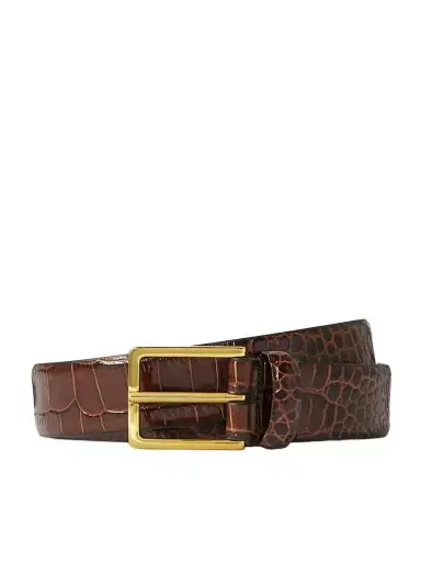 Anderson's Croc-effect Leather Belt | Thumbnail 1 Anderson's Croc-effect Leather Belt | Thumbnail 1