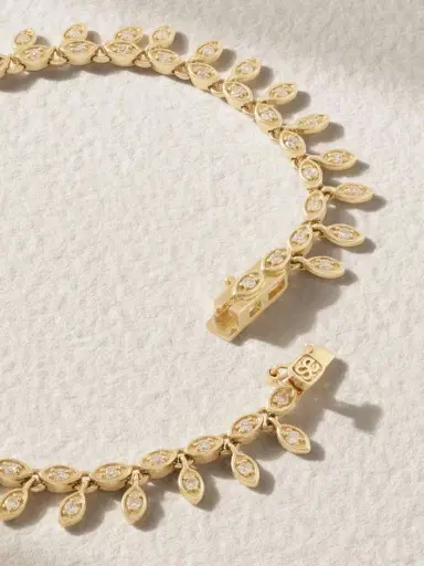 Sydney Evan Marquis Eye Eternity Fringe 14-karat Gold Diamond Bracelet | Thumbnail 3 Sydney Evan Marquis Eye Eternity Fringe 14-karat Gold Diamond Bracelet | Thumbnail 3