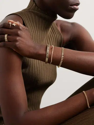 Sydney Evan Marquis Eye Eternity Fringe 14-karat Gold Diamond Bracelet | Thumbnail 4 Sydney Evan Marquis Eye Eternity Fringe 14-karat Gold Diamond Bracelet | Thumbnail 4