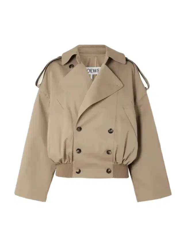 Cropped Double-breasted Cotton-gabardine Jacket - FR 32