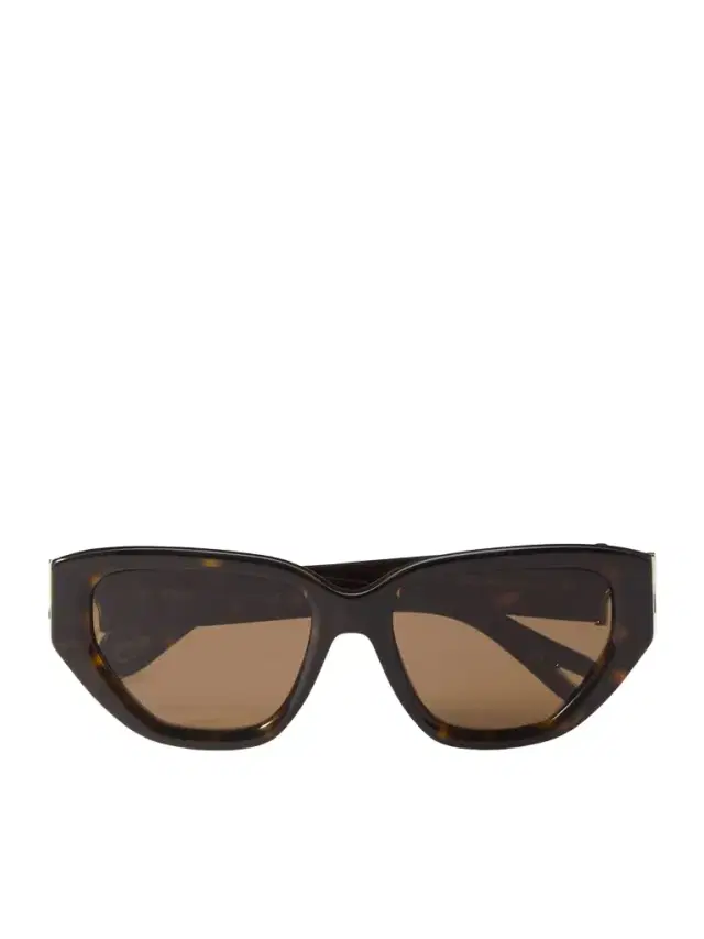 Cat-eye Tortoiseshell Acetate And Gold-tone Metal Sunglasses