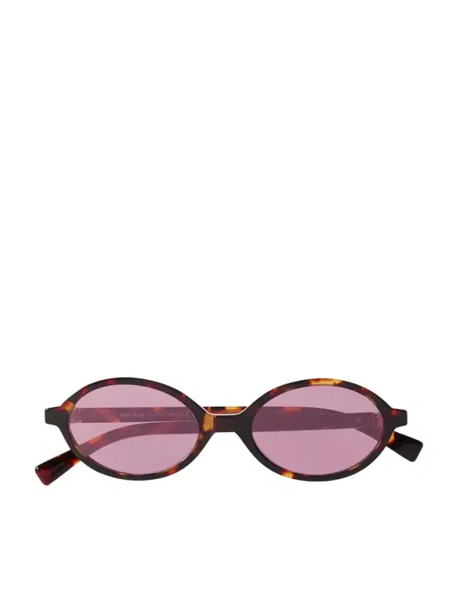 Miu Miu Eyewear Oval-frame Tortoiseshell Acetate Sunglasses