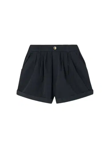 DÔEN Paige Pleated Organic Cotton-poplin Shorts | Thumbnail 1 DÔEN Paige Pleated Organic Cotton-poplin Shorts | Thumbnail 1