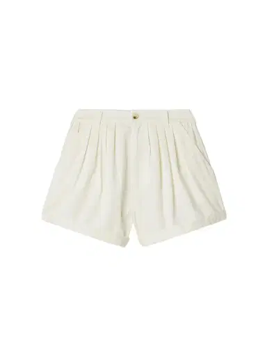 DÔEN Paige Pleated Organic Cotton-poplin Shorts | Thumbnail 1 DÔEN Paige Pleated Organic Cotton-poplin Shorts | Thumbnail 1