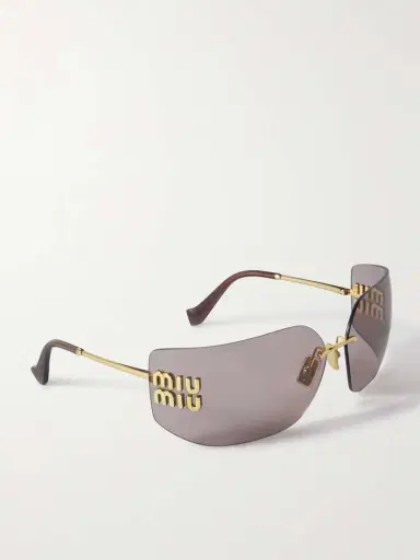 Miu Miu Eyewear D-frame Gold-tone Sunglasses | Thumbnail 3 Miu Miu Eyewear D-frame Gold-tone Sunglasses | Thumbnail 3
