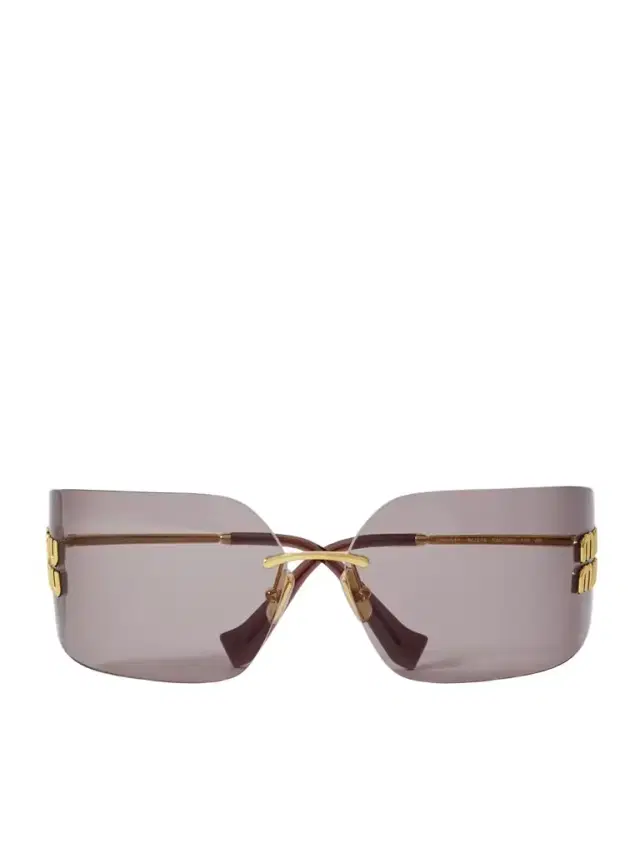 D-frame Gold-tone Sunglasses