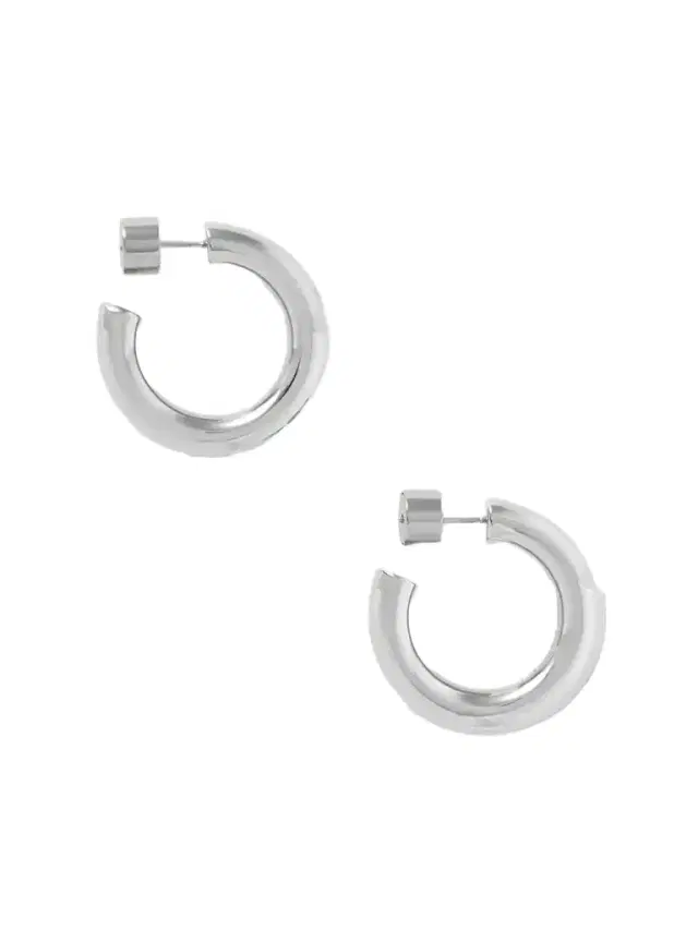 Jennifer Fisher Natasha Huggies Silver-tone Hoop Earrings