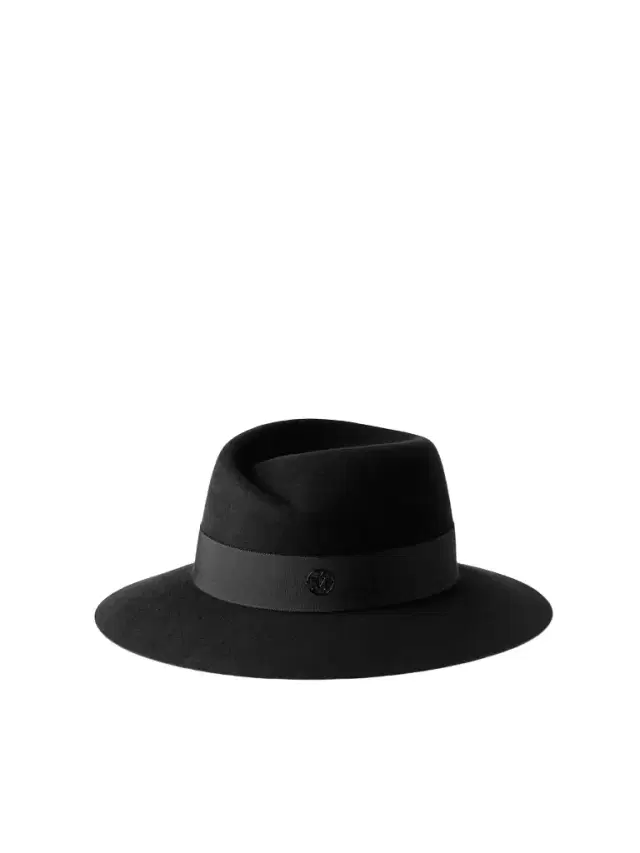 Virginie Grosgrain-trimmed Wool-felt Fedora