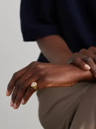 Suzanne Kalan 18-karat Gold Diamond Pinky Ring | Thumbnail 2 Suzanne Kalan 18-karat Gold Diamond Pinky Ring | Thumbnail 2