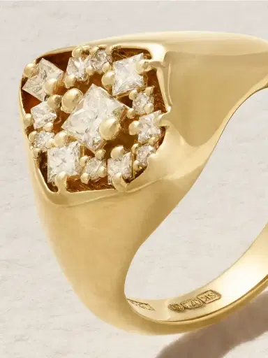 Suzanne Kalan 18-karat Gold Diamond Pinky Ring | Thumbnail 4 Suzanne Kalan 18-karat Gold Diamond Pinky Ring | Thumbnail 4
