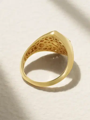 Suzanne Kalan 18-karat Gold Diamond Pinky Ring | Thumbnail 3