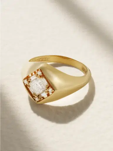 Suzanne Kalan 18-karat Gold Diamond Pinky Ring | Thumbnail 1