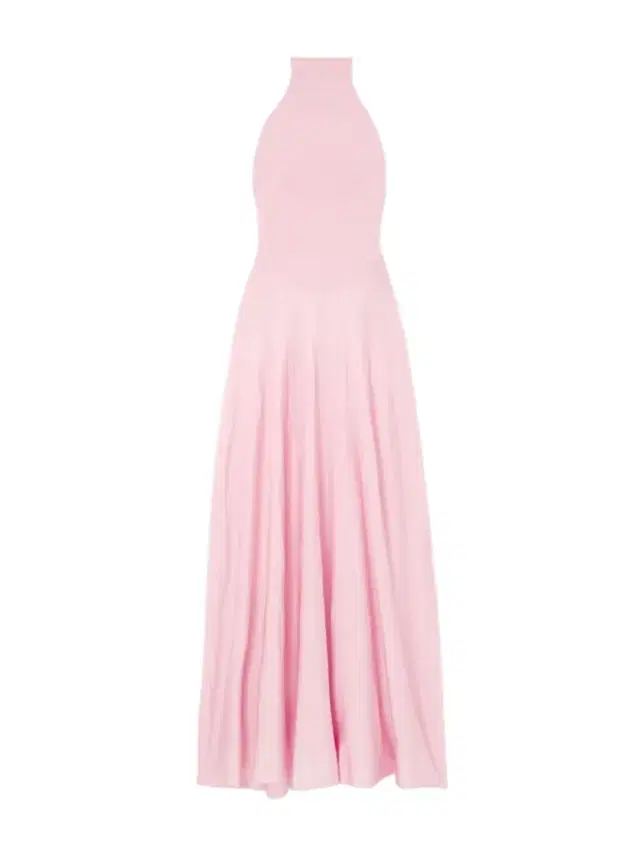 Sleeveless Turtleneck Jersey Maxi Dress