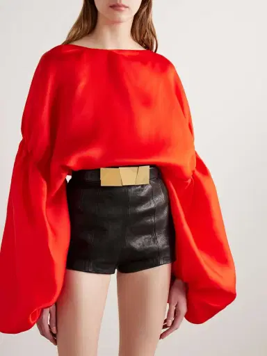 Khaite Axel Gold-tone And Leather Belt | Thumbnail 2