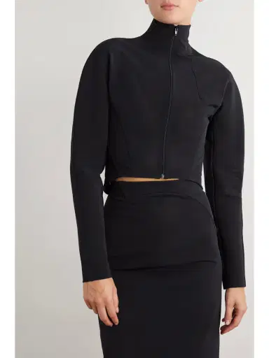 Alaïa Stretch-tulle Turtleneck Jacket | Thumbnail 3 Alaïa Stretch-tulle Turtleneck Jacket | Thumbnail 3