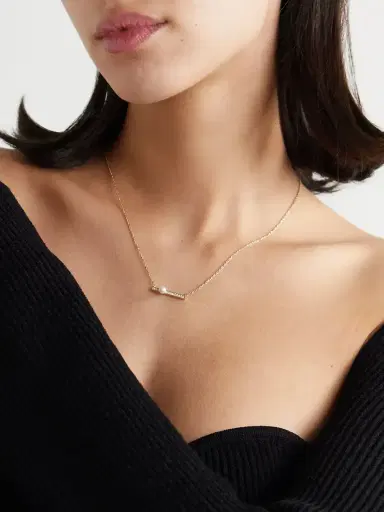 Mizuki 14-karat Gold, Diamond And Pearl Necklace | Thumbnail 2