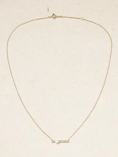Mizuki 14-karat Gold, Diamond And Pearl Necklace | Thumbnail 4