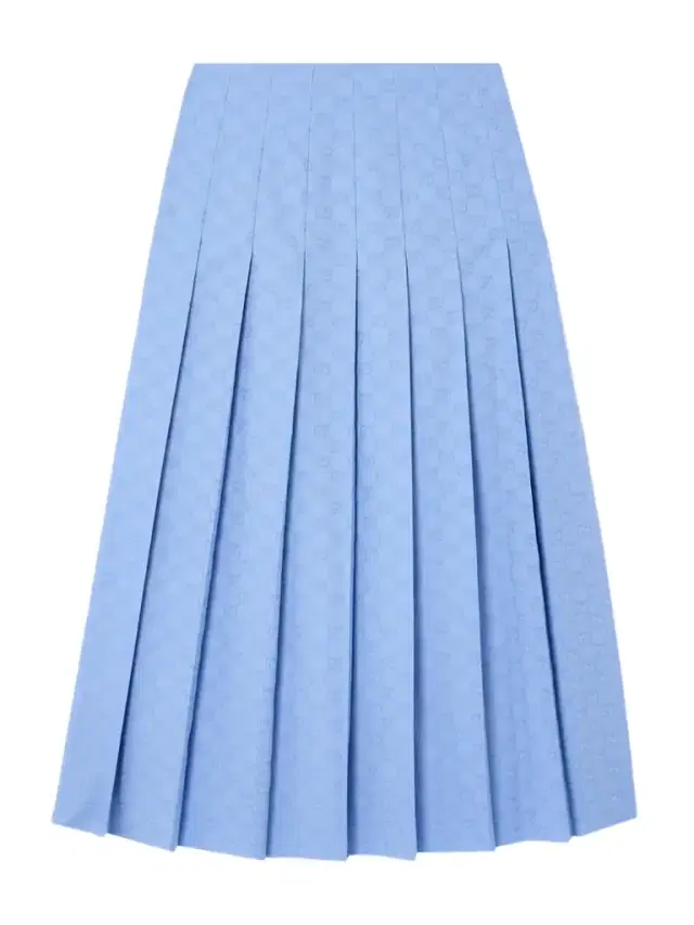 Pleated Cotton Oxford-jacquard Midi Skirt