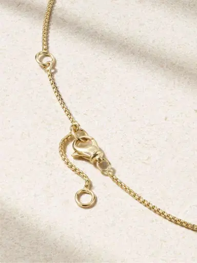 David Yurman Petite Pavé 18-karat Gold Emerald Necklace | Thumbnail 3
