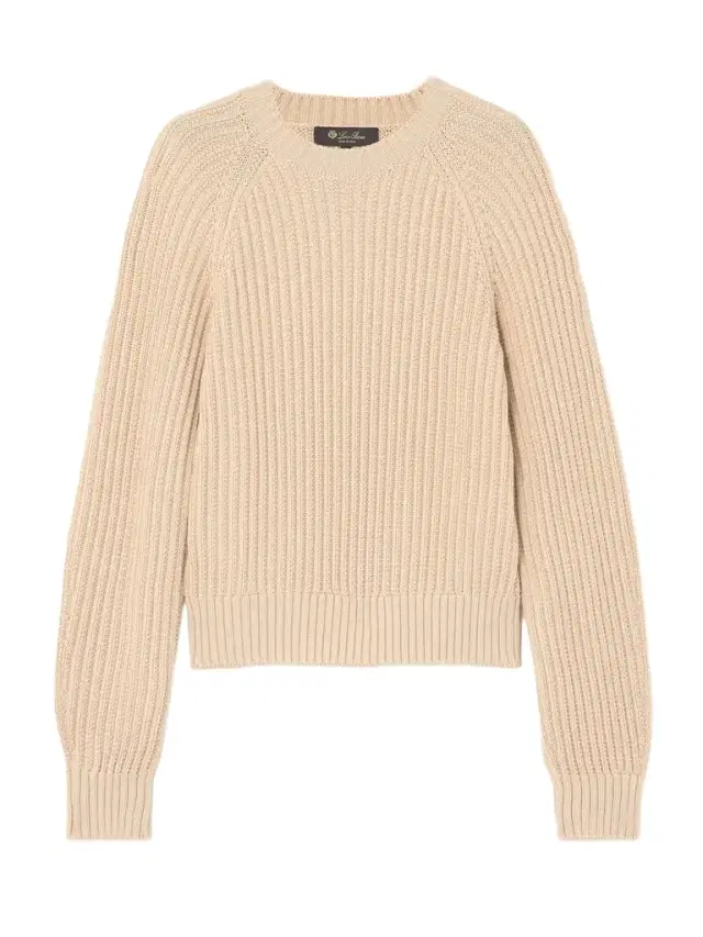 Loro Piana Ribbed-knit Silk And Cotton-blend Sweater