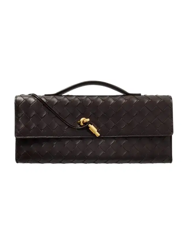 Andiamo Long Intrecciato Leather Clutch